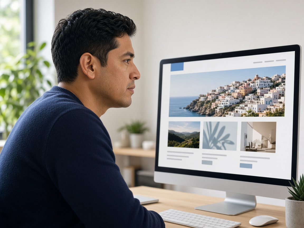 Diseño de un sitio web en un monitor
